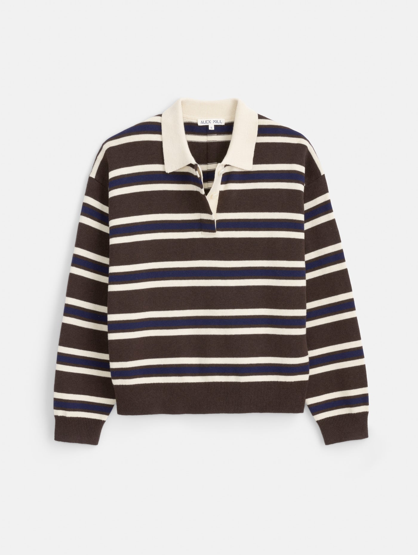 Bond St. Striped Polo in Cotton Cashmere