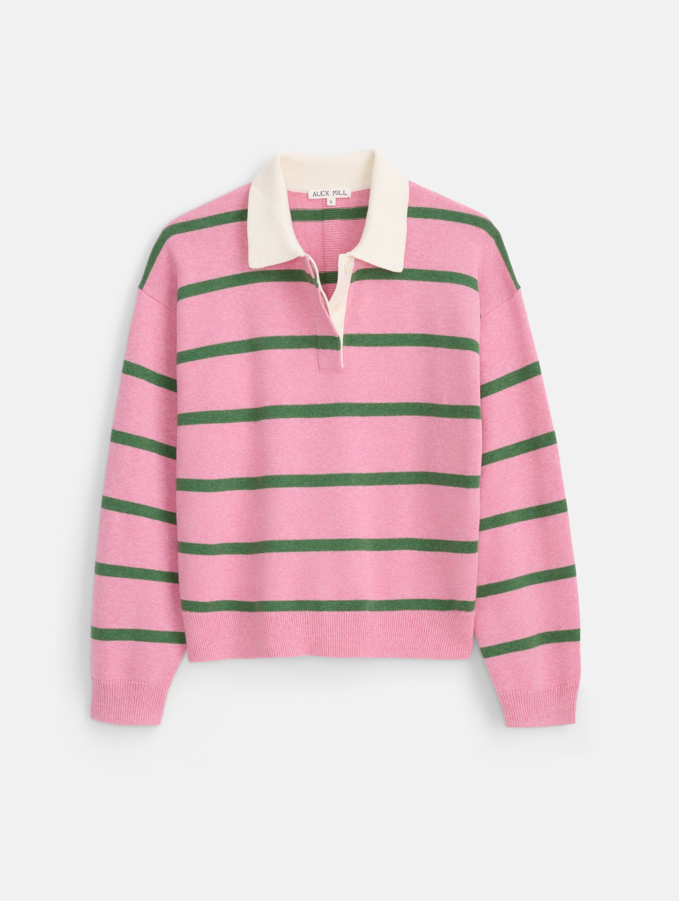 Bond St Striped Polo in Cotton Cashmere