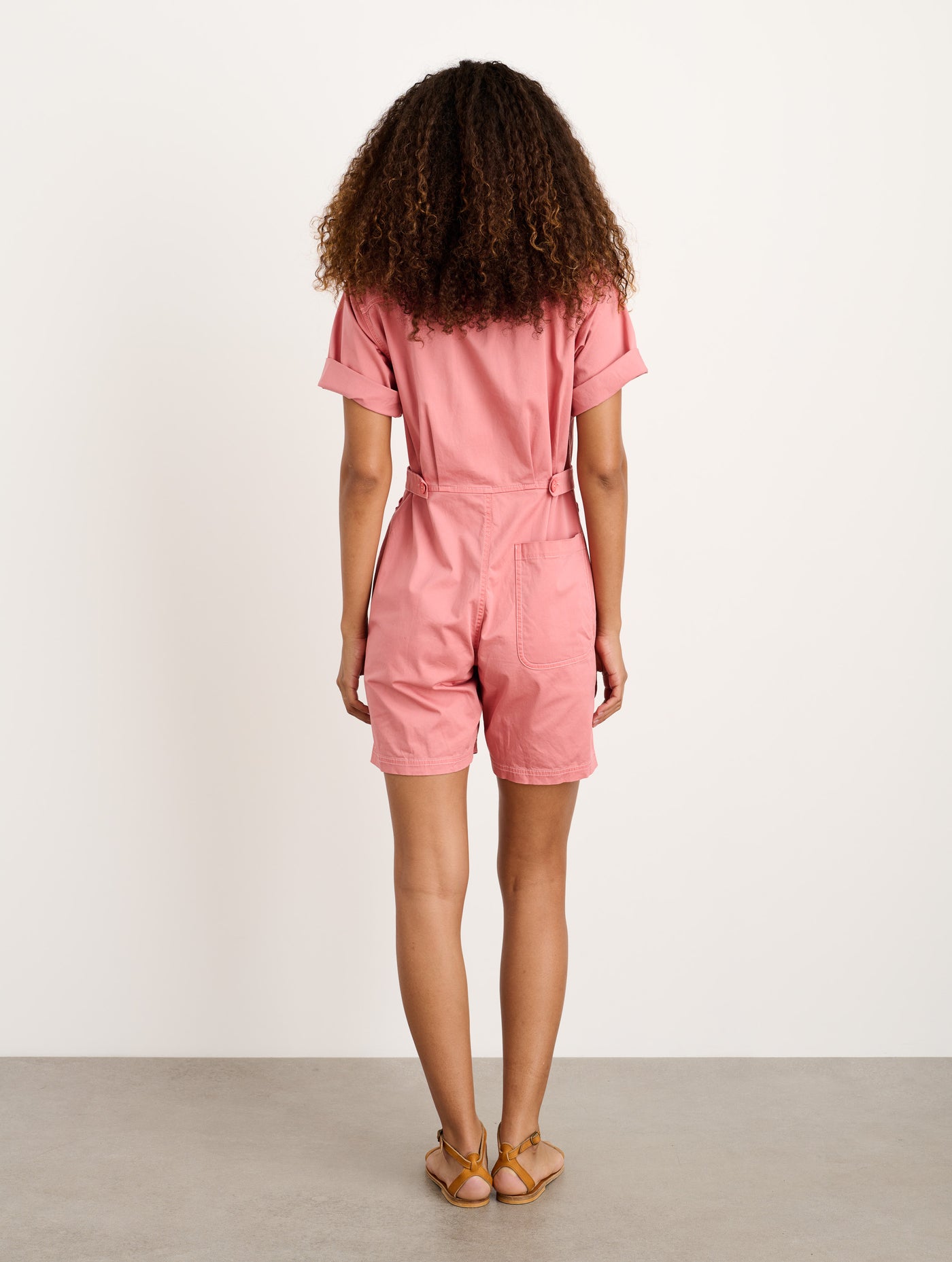 Botanical Dyed Standard Short Jumpsuit in Cotton Twill
