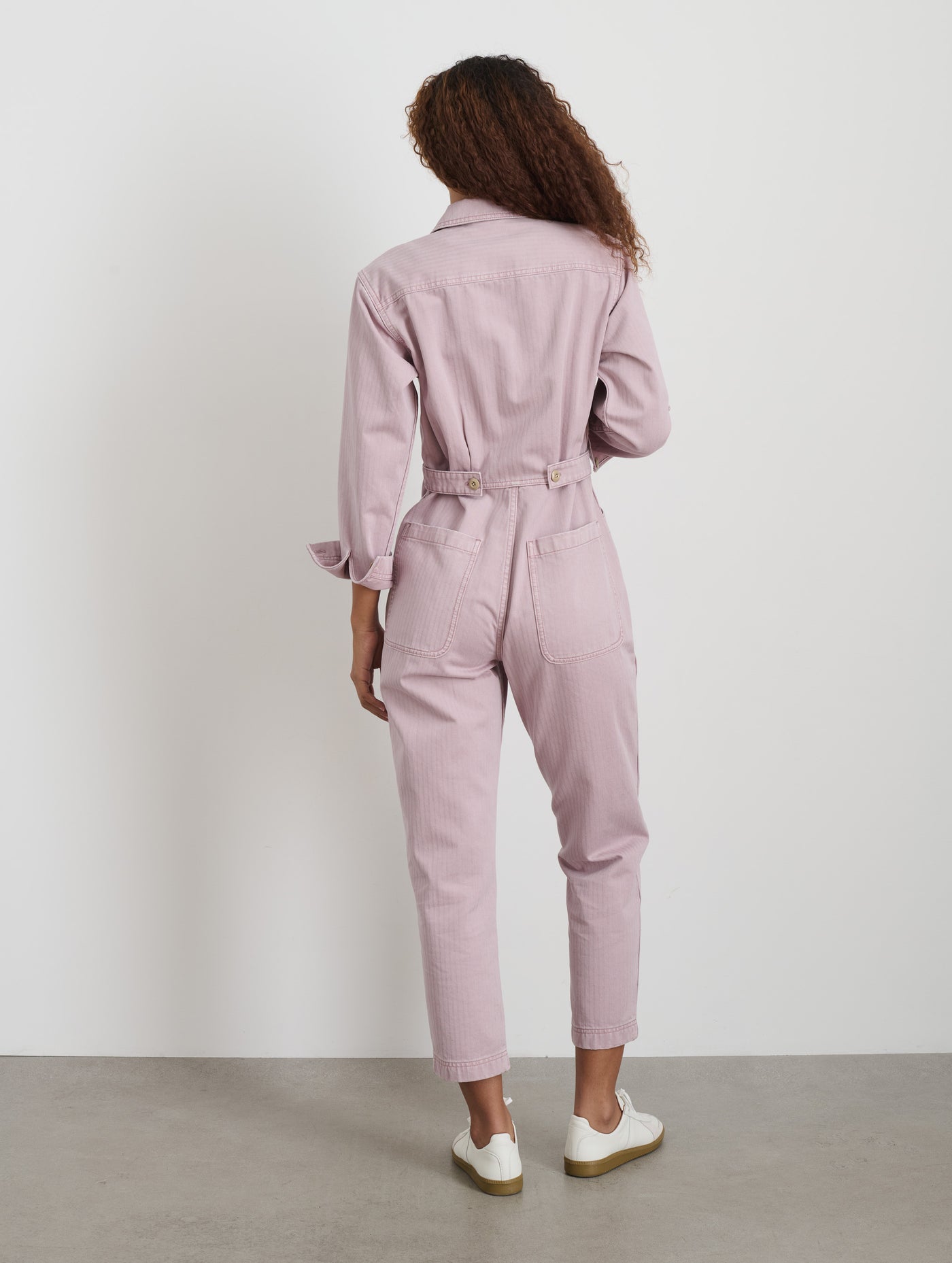 Standard Zip Jumpsuit in Herringbone