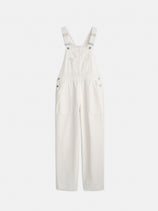 Lili Overall In White Denim