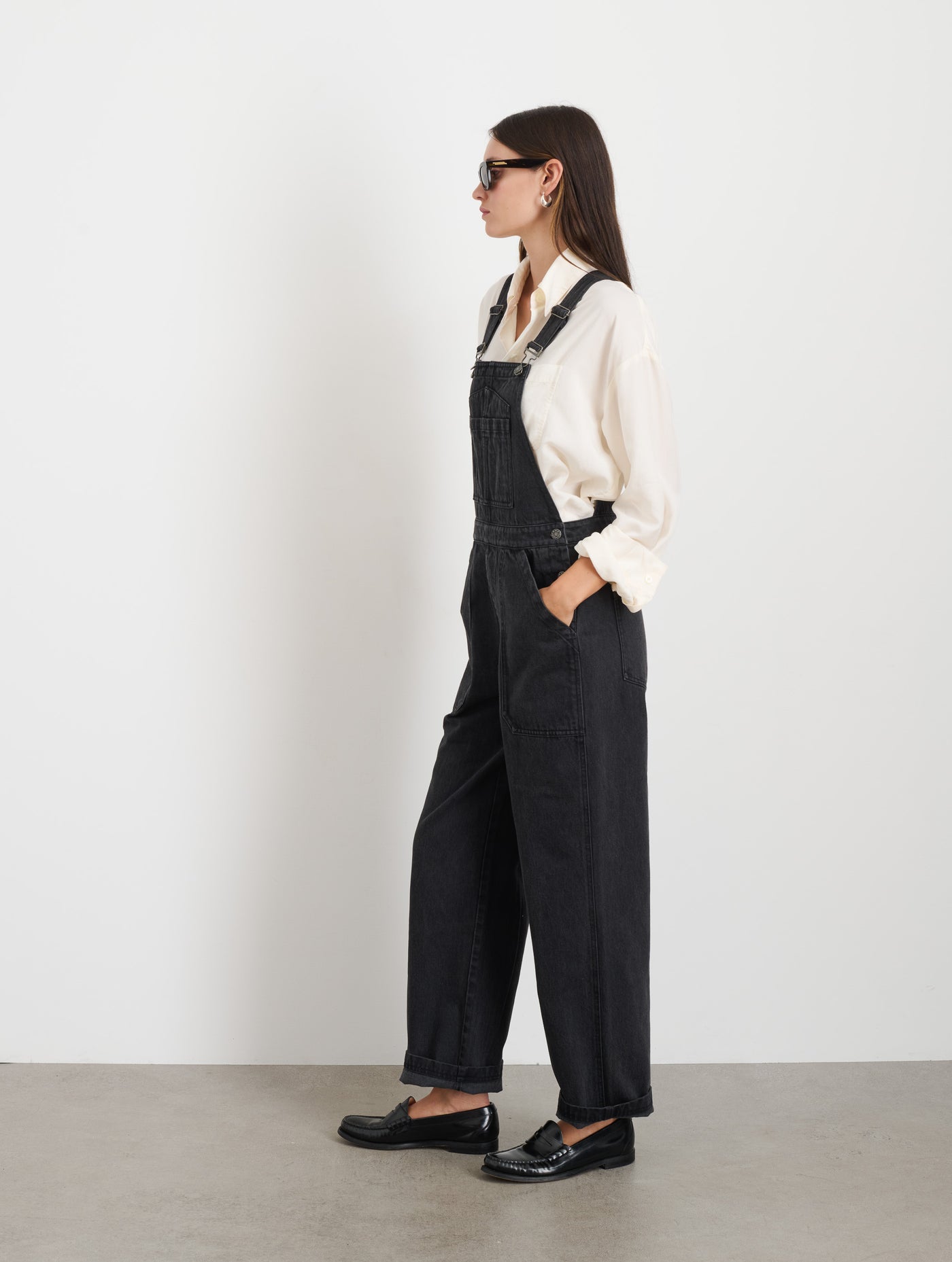 Lili Overall In Black Denim