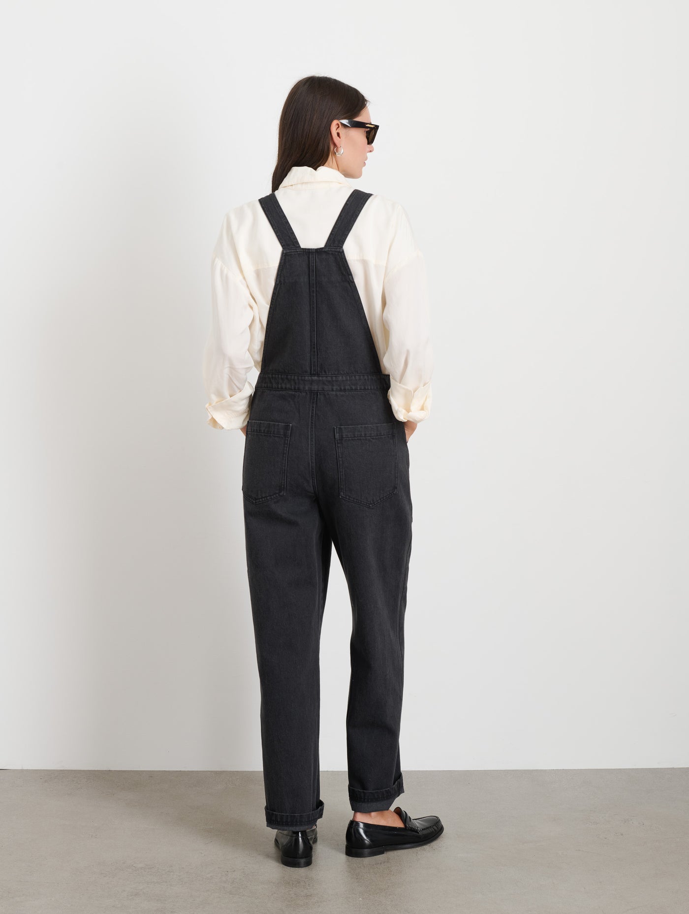 Lili Overall In Black Denim