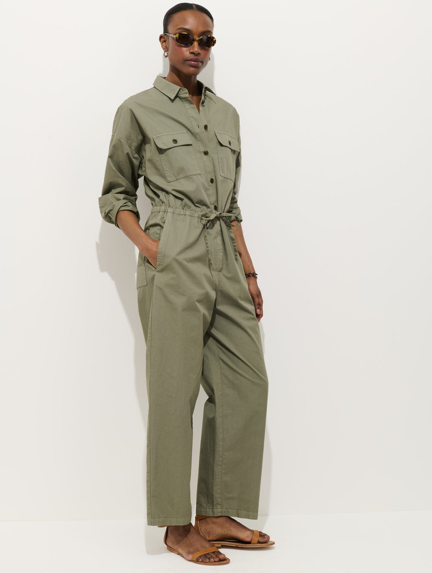 Delancey Jumpsuit In Lightweight Twill