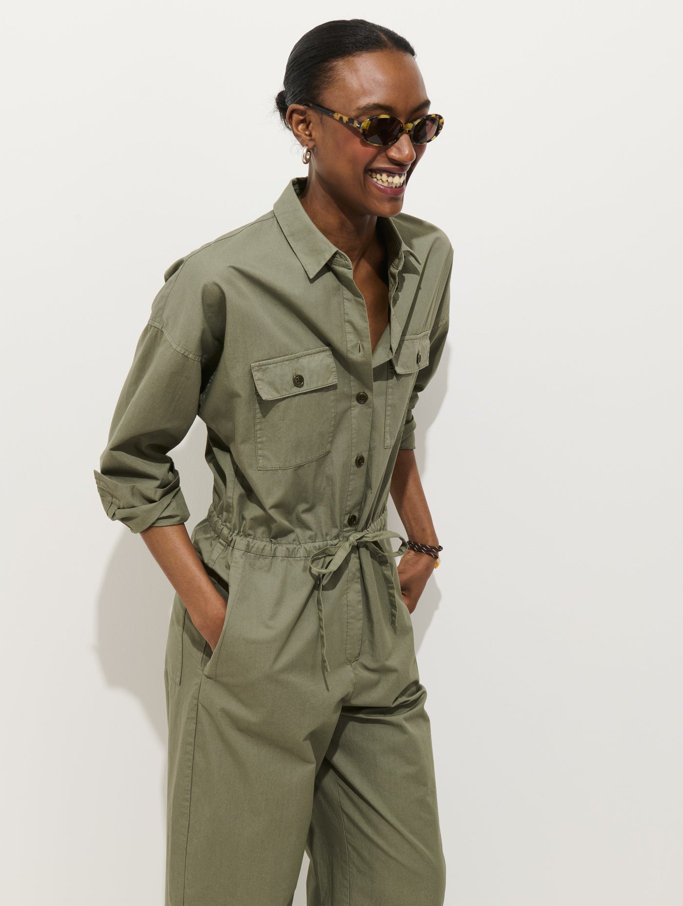 Delancey Jumpsuit In Lightweight Twill