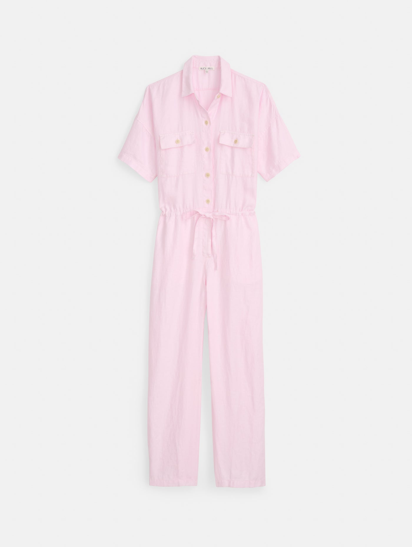 Delancey Short Sleeve Jumpsuit In Linen