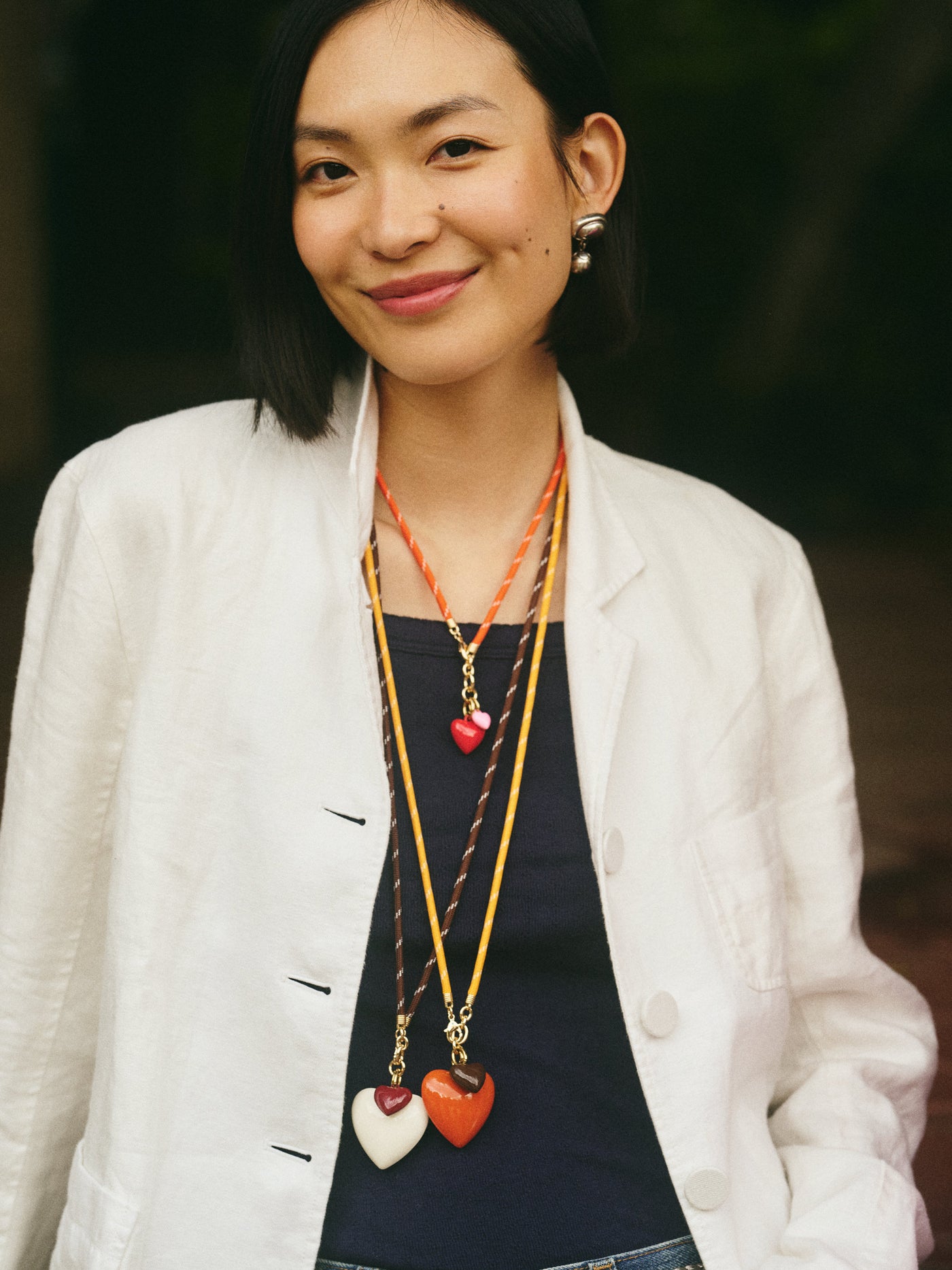 Roxanne Assoulin Long Happy Cord Charm Necklace