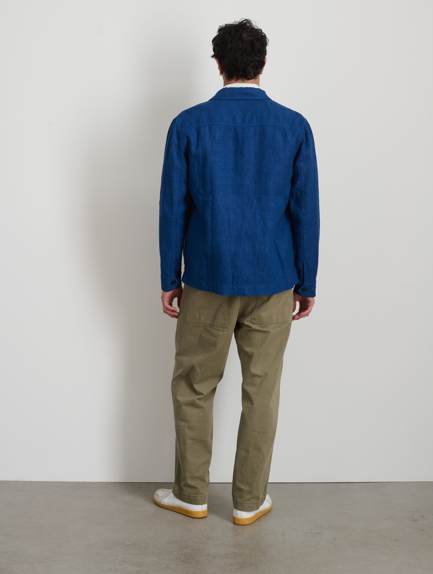 Garment Dyed Work Jacket in Linen