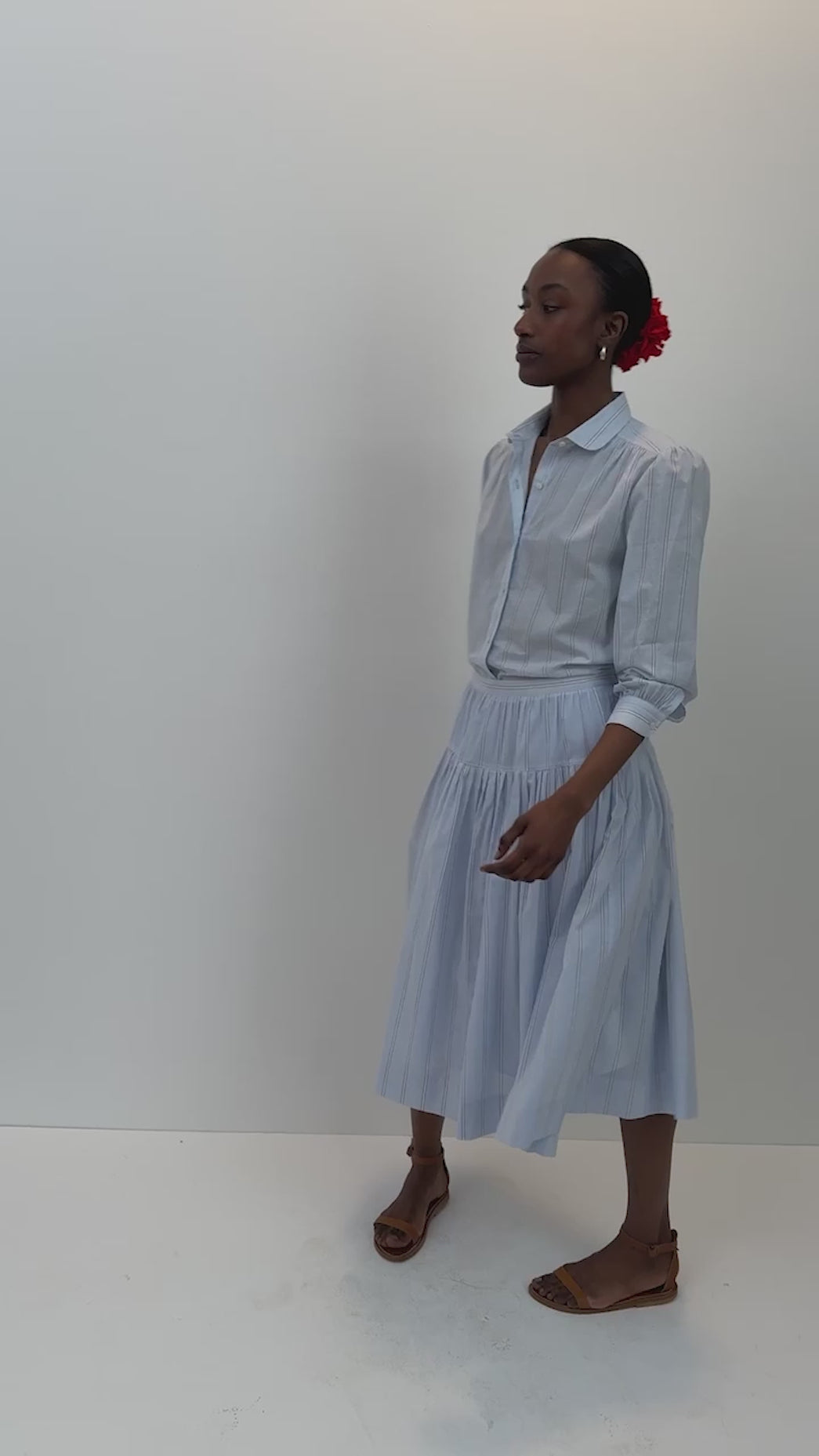 Hannah Striped Shirt In Cotton Voile – Alex Mill