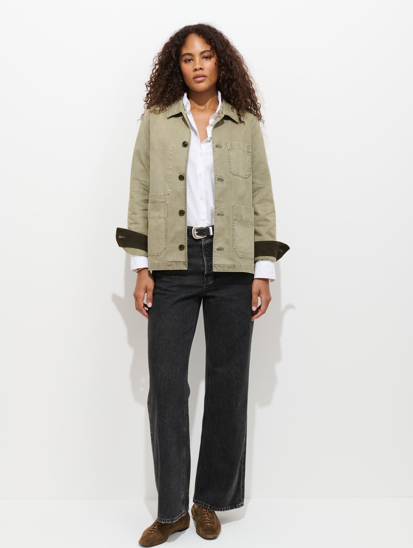 Britt Work Jacket In Herringbone