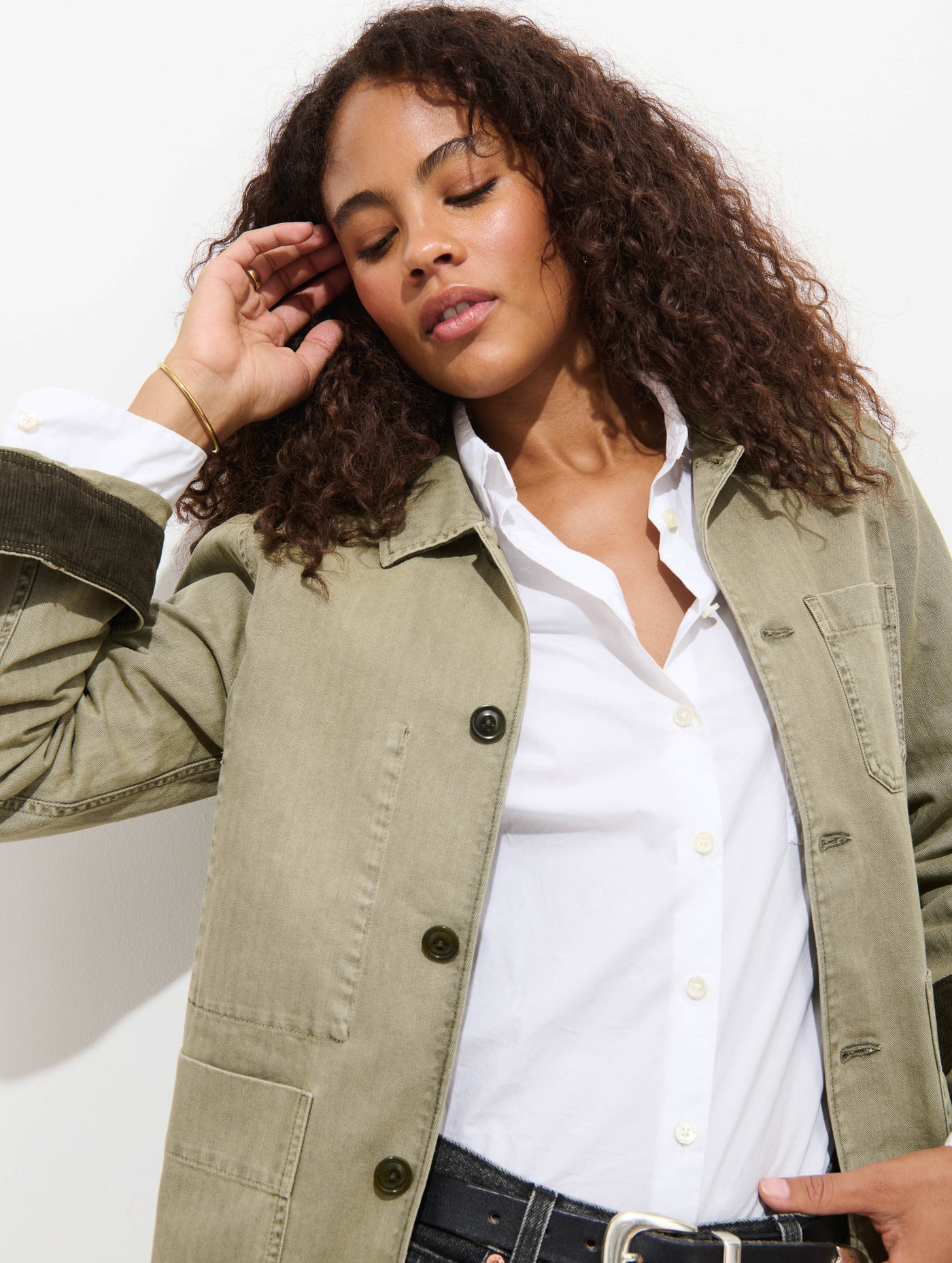 Britt Work Jacket In Herringbone