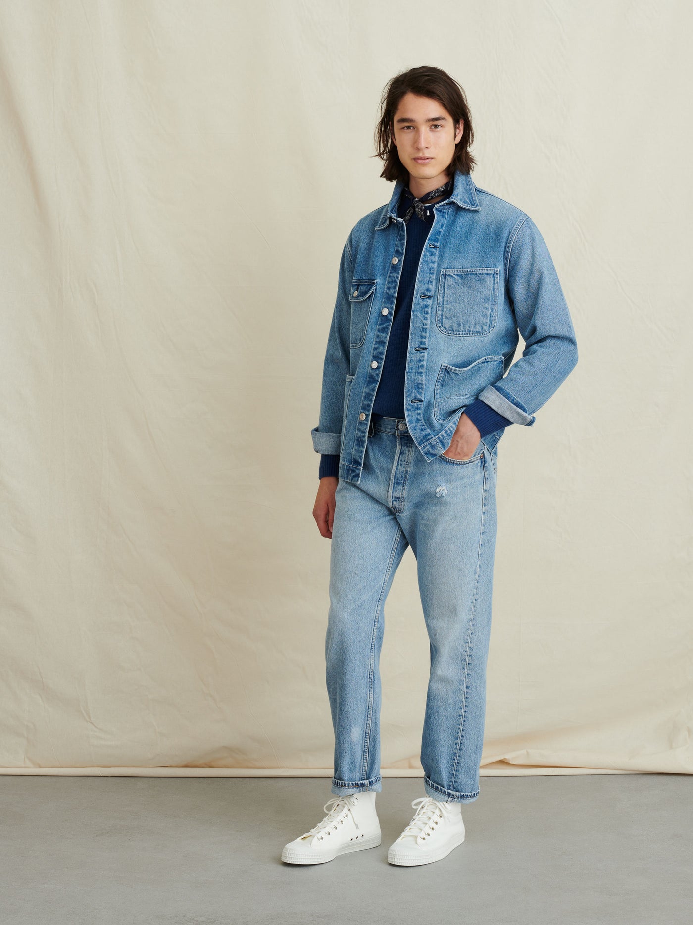 Work Jacket in Vintage Wash Denim