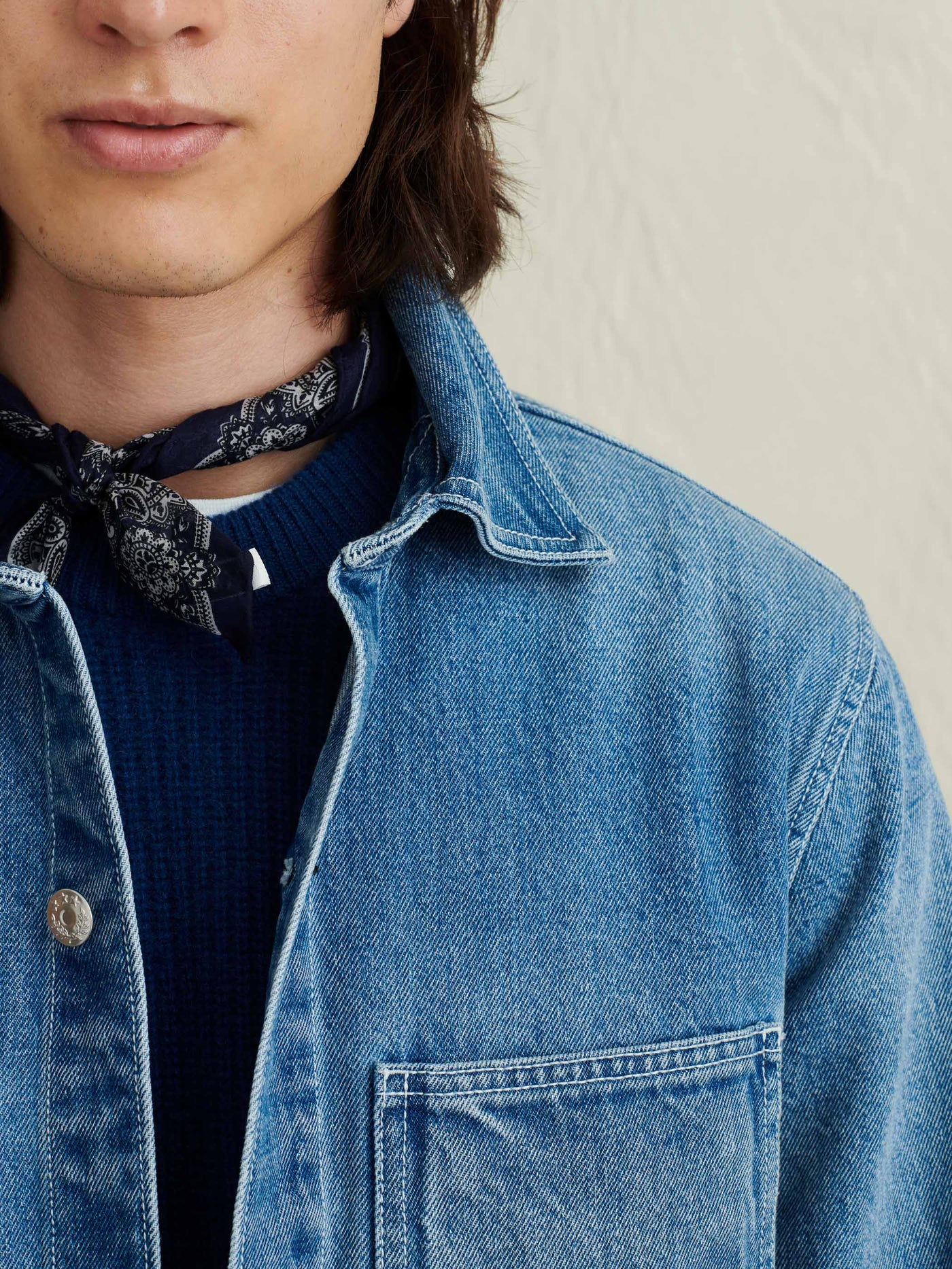 Work Jacket in Vintage Wash Denim