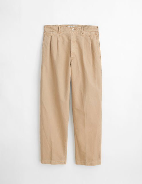 Double Pleated Pant In Vintage Twill