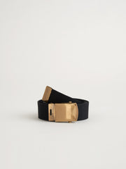 Solid Web Belt In Black