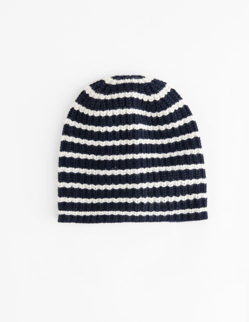 Striped Cashmere Beanie