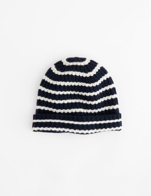 Striped Cashmere Beanie