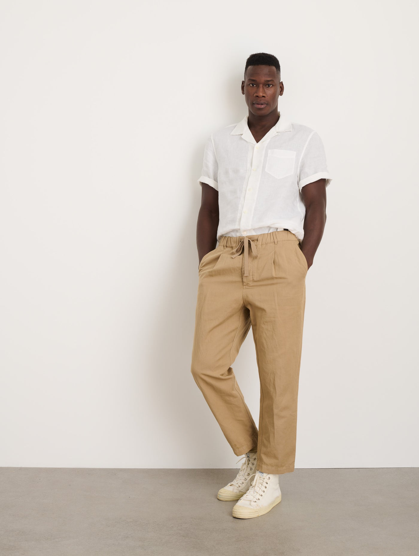 Pull On Pant in Cotton Linen