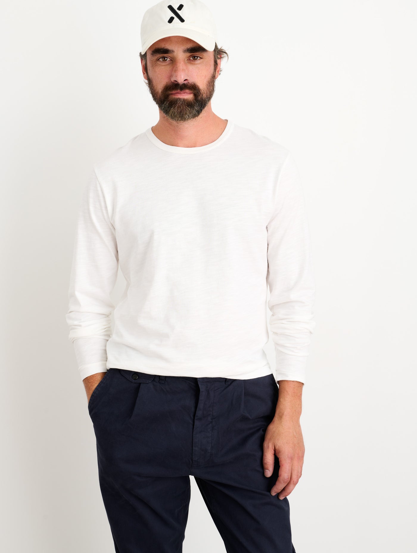Standard Long Sleeve T-Shirt in Slub Cotton