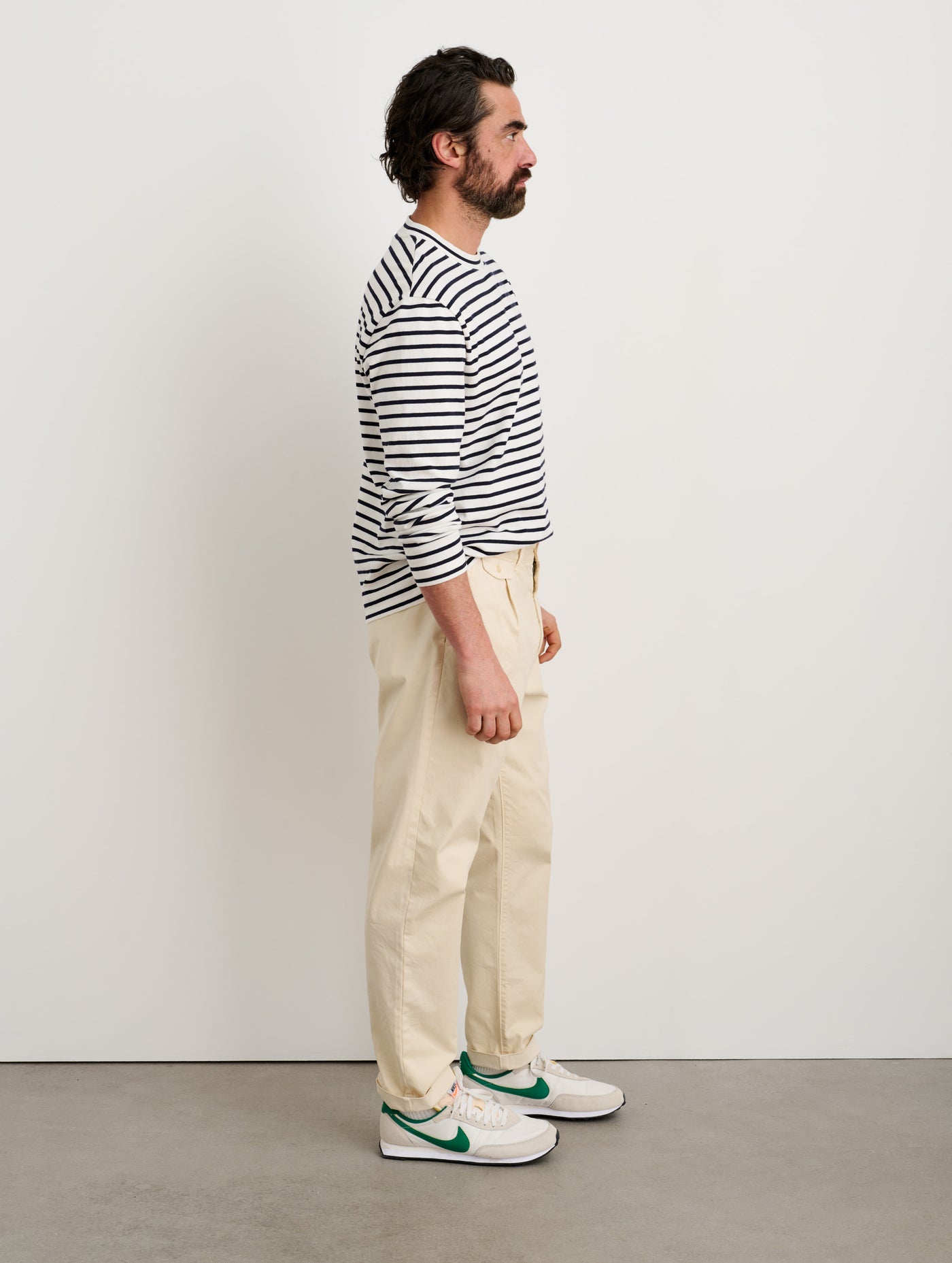 Standard Pleated Pant in Chino (Long Inseam)