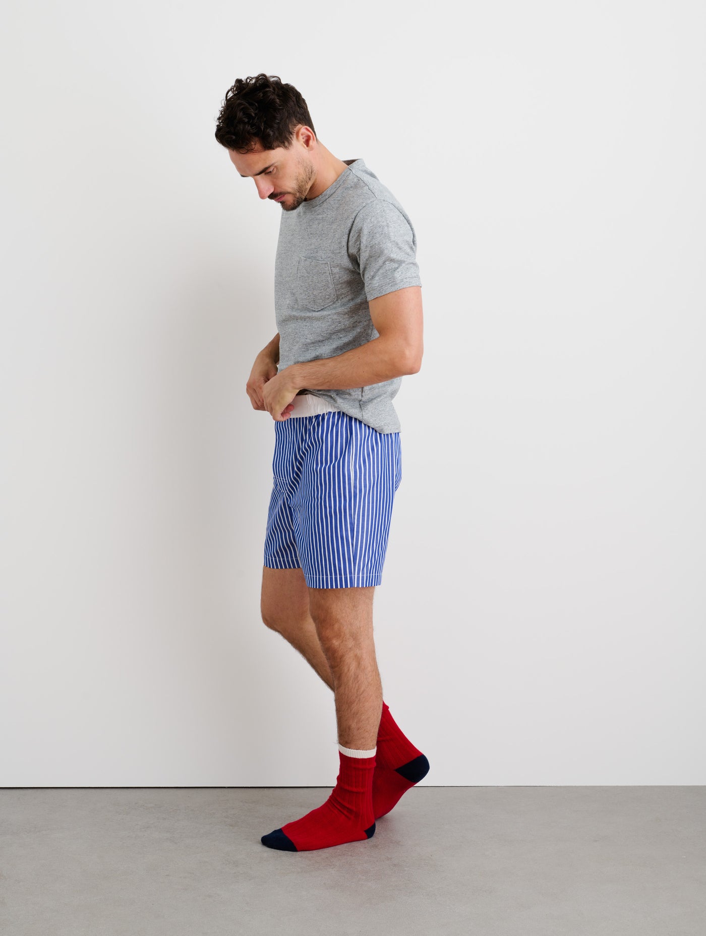 Pajama Shorts in Bold Stripe