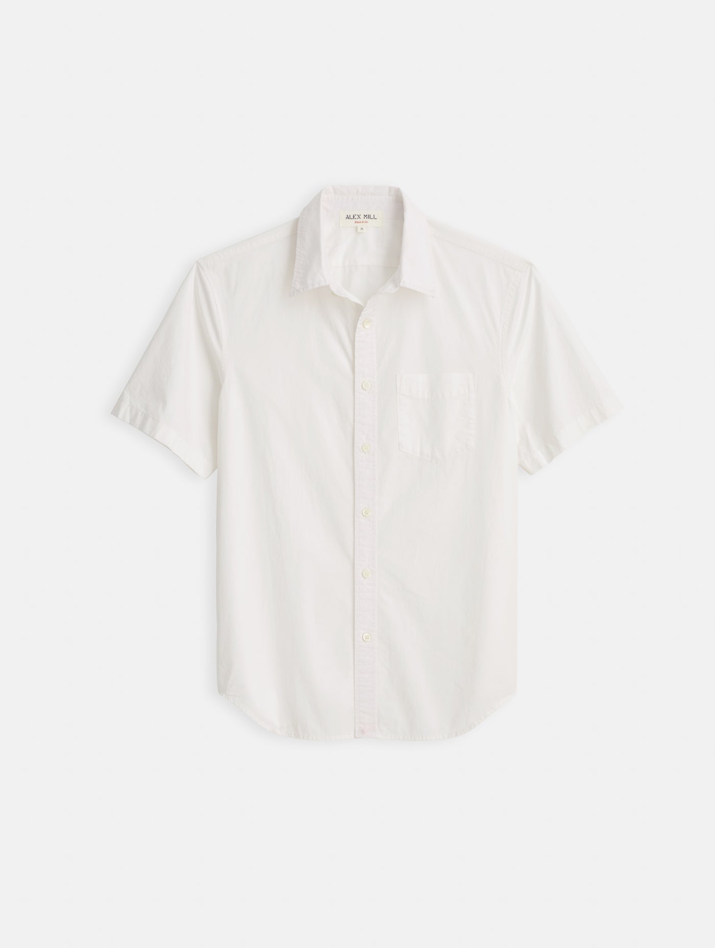 Short Sleeve Mill Shirt in Paper Poplin