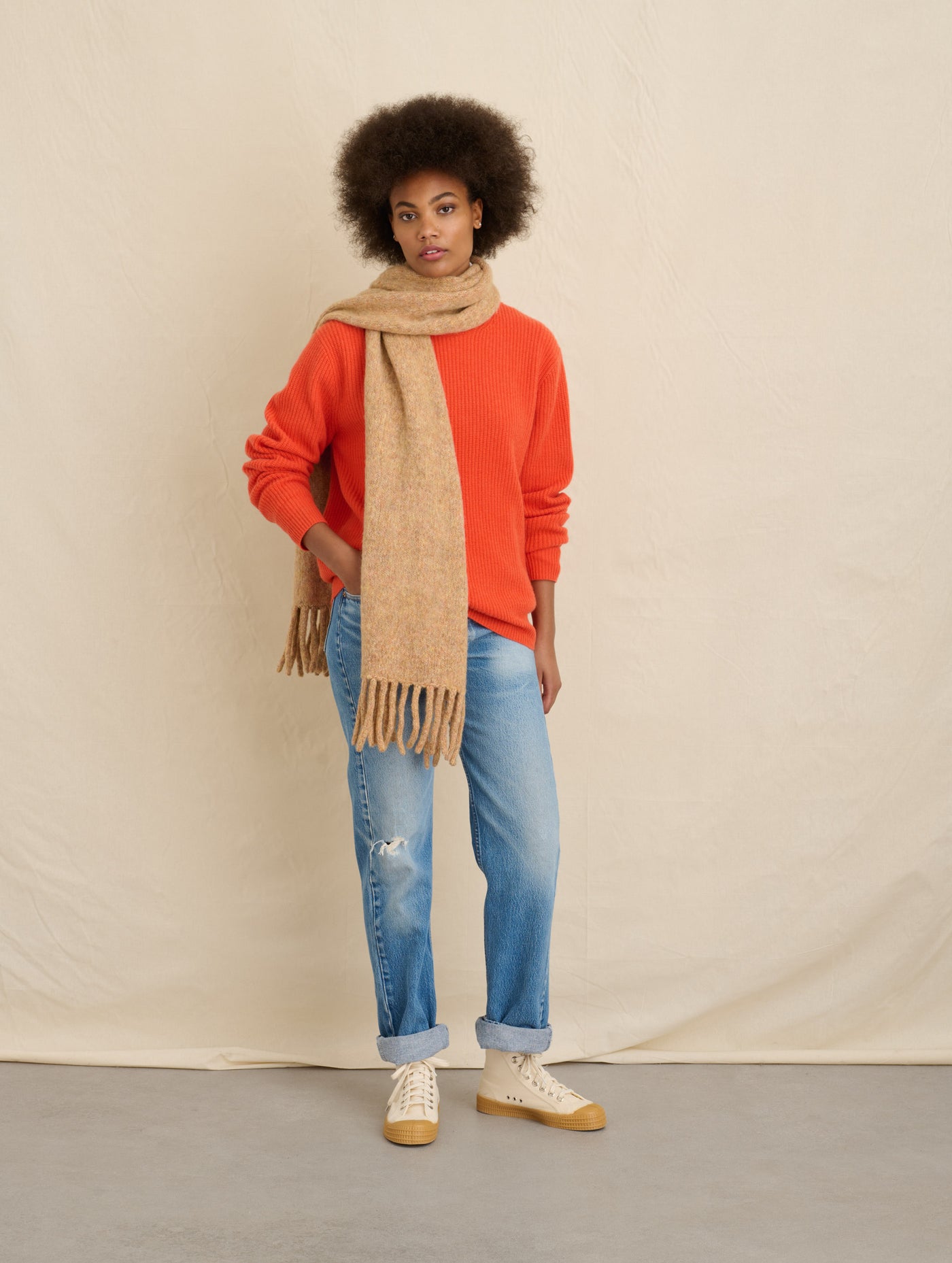 Jordan Sweater In Washed Cashmere