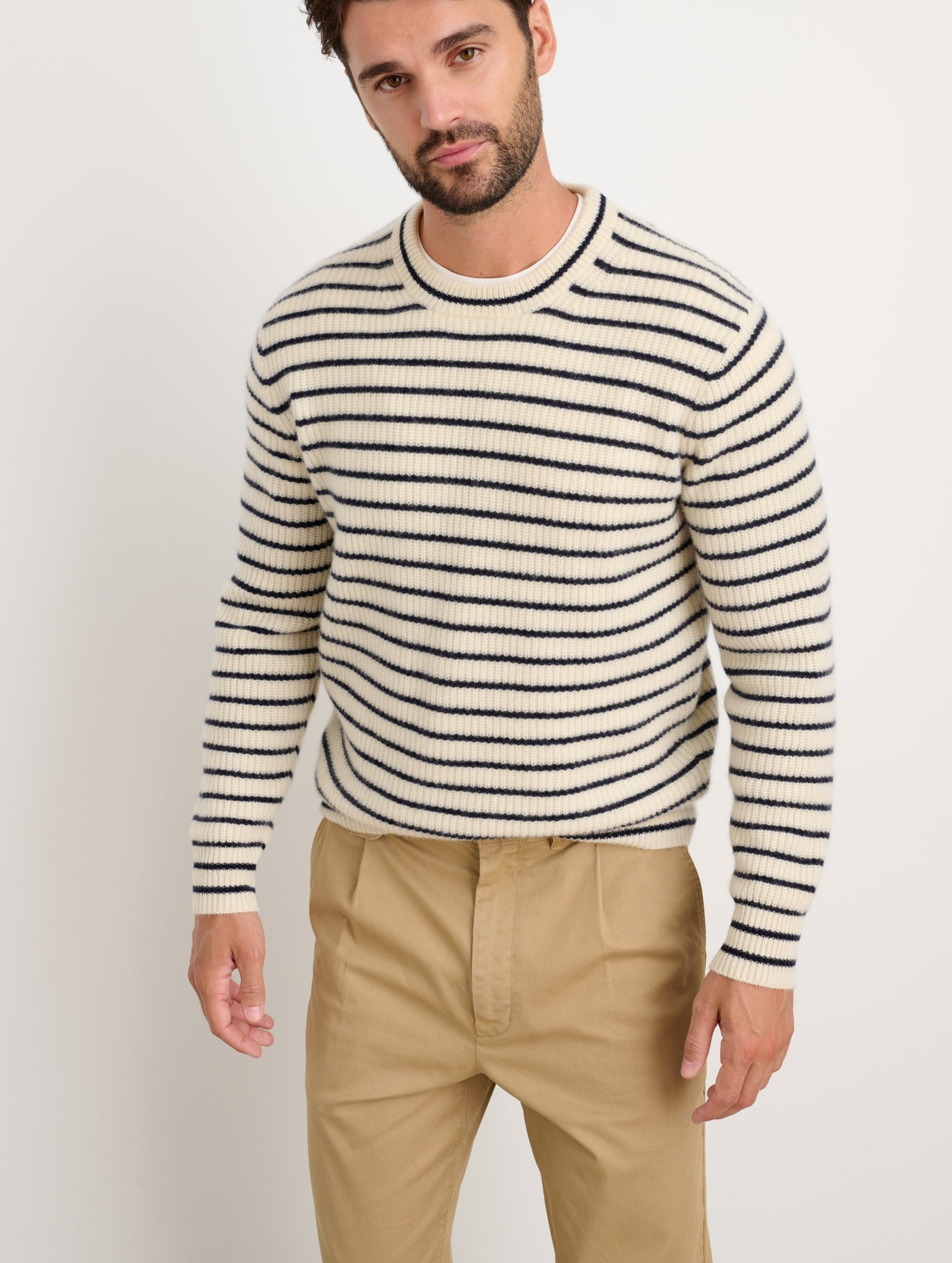 Jordan Sweater In Striped Cashmere
