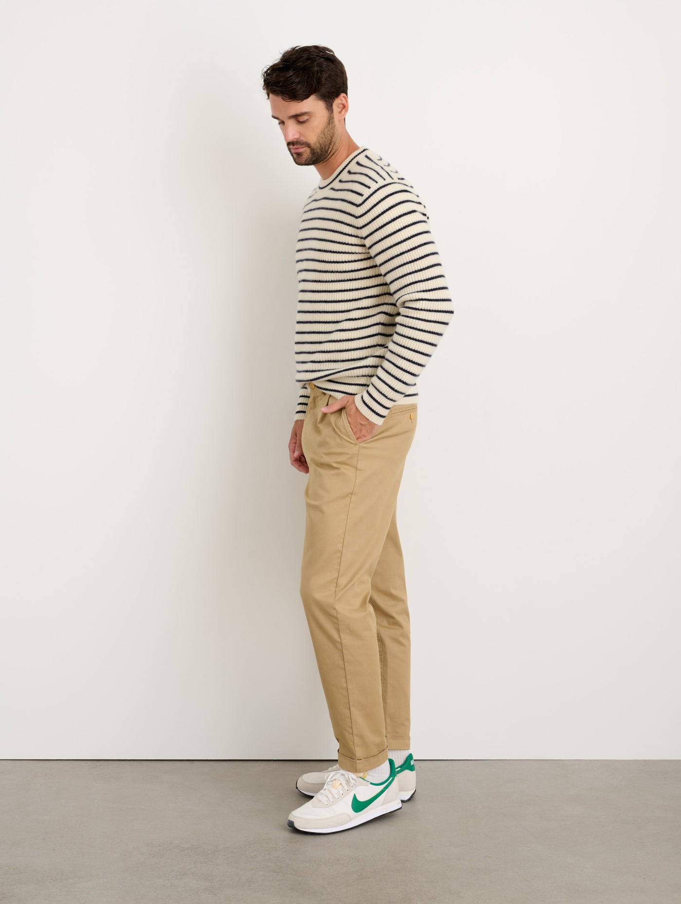 Jordan Sweater In Striped Cashmere