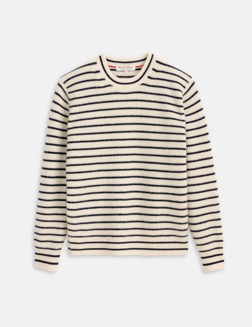 Jordan Sweater In Striped Cashmere