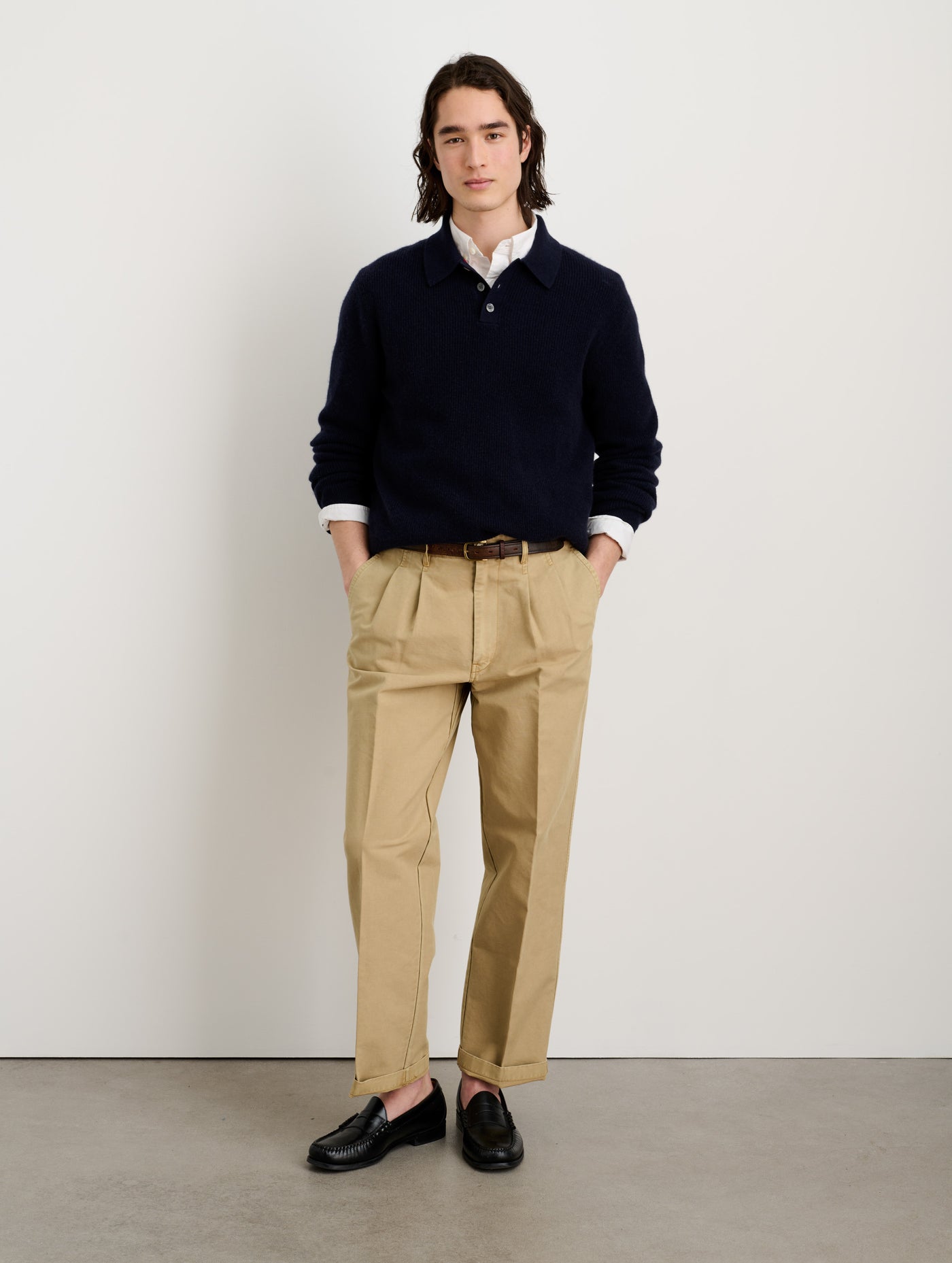 Mill Double Pleated Pant In Vintage Twill
