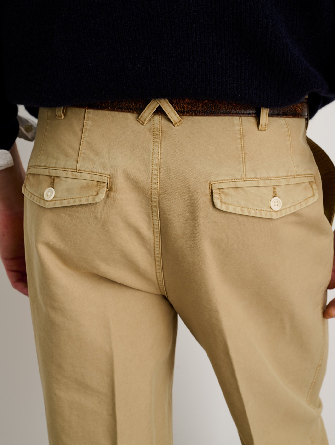 Mill Double Pleated Pant In Vintage Twill