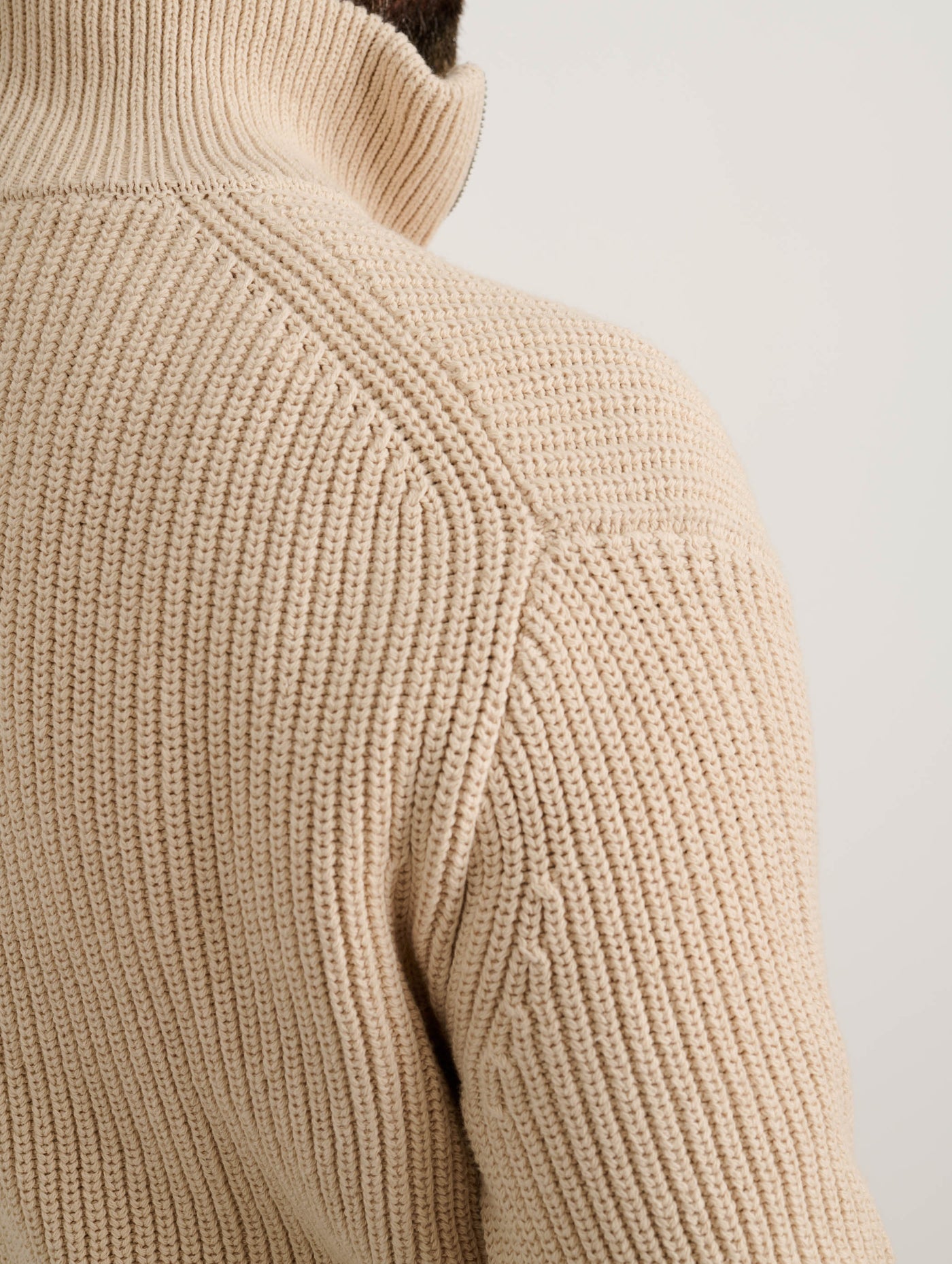 Half Zip Sweater in Chunky Cotton
