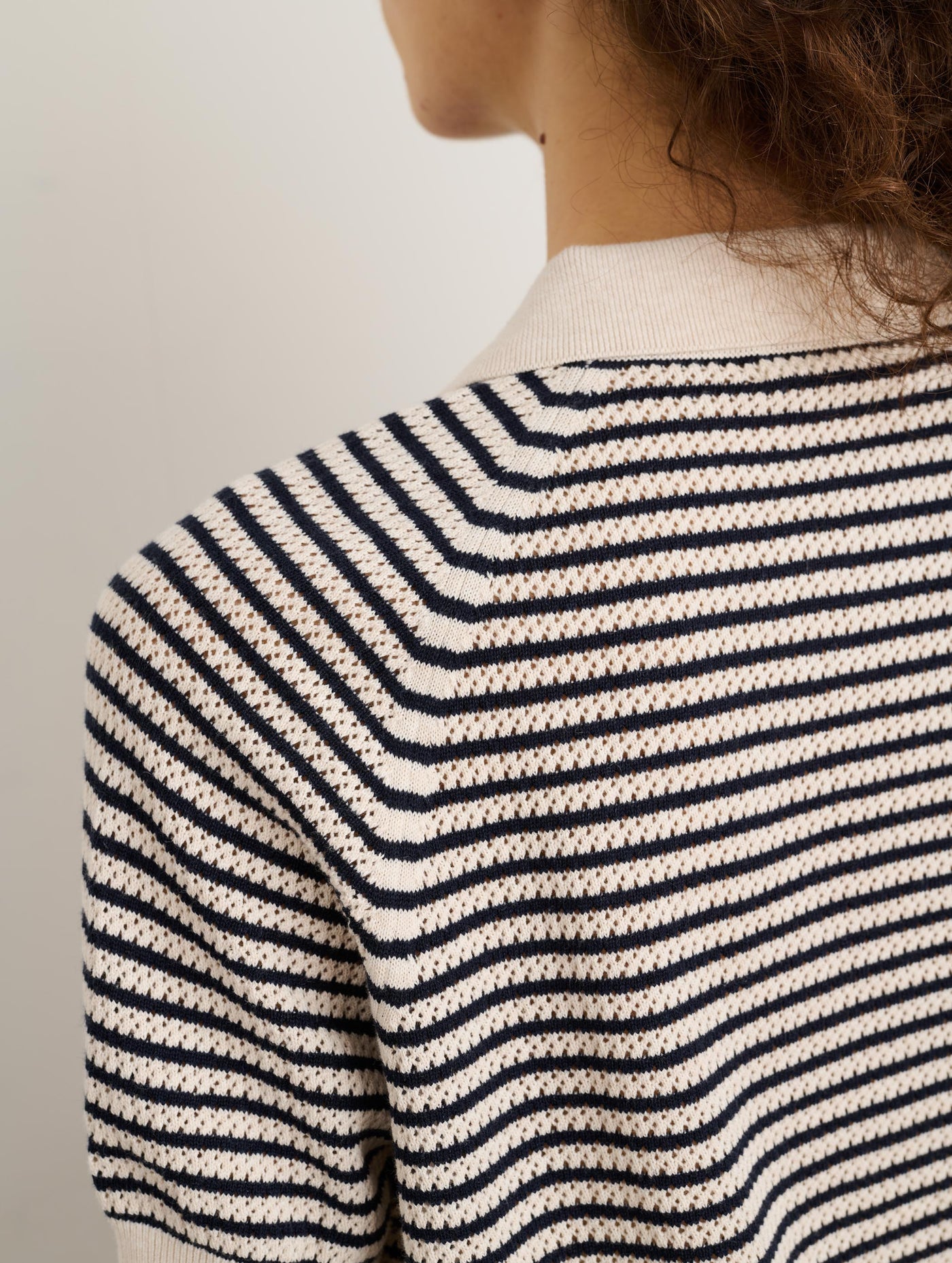 Zoe Polo Sweater in Stripe