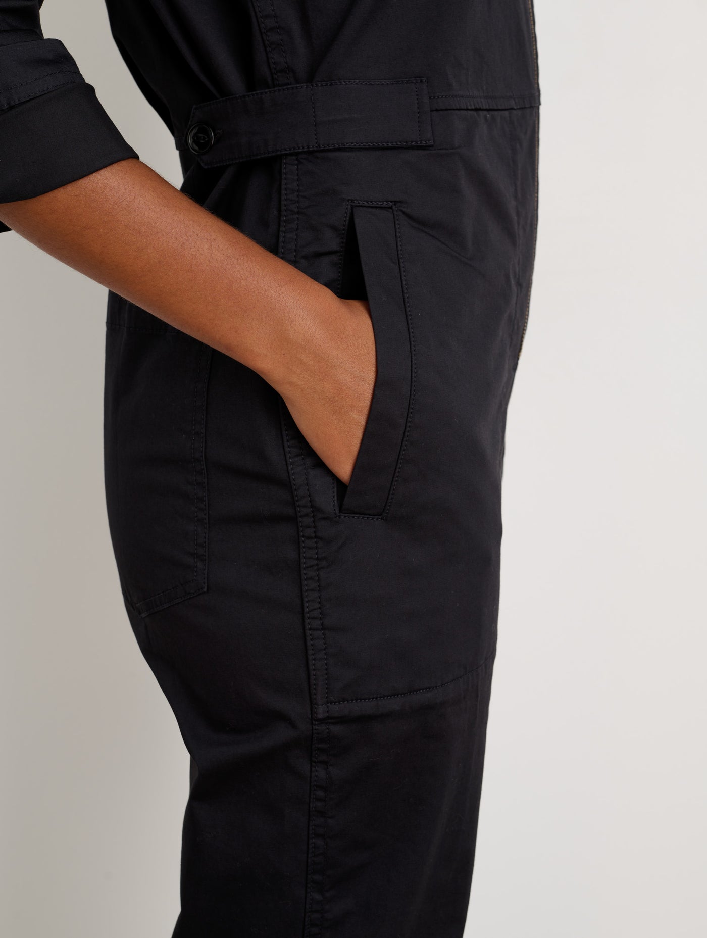 Standard Zip Front Jumpsuit in Cotton Twill