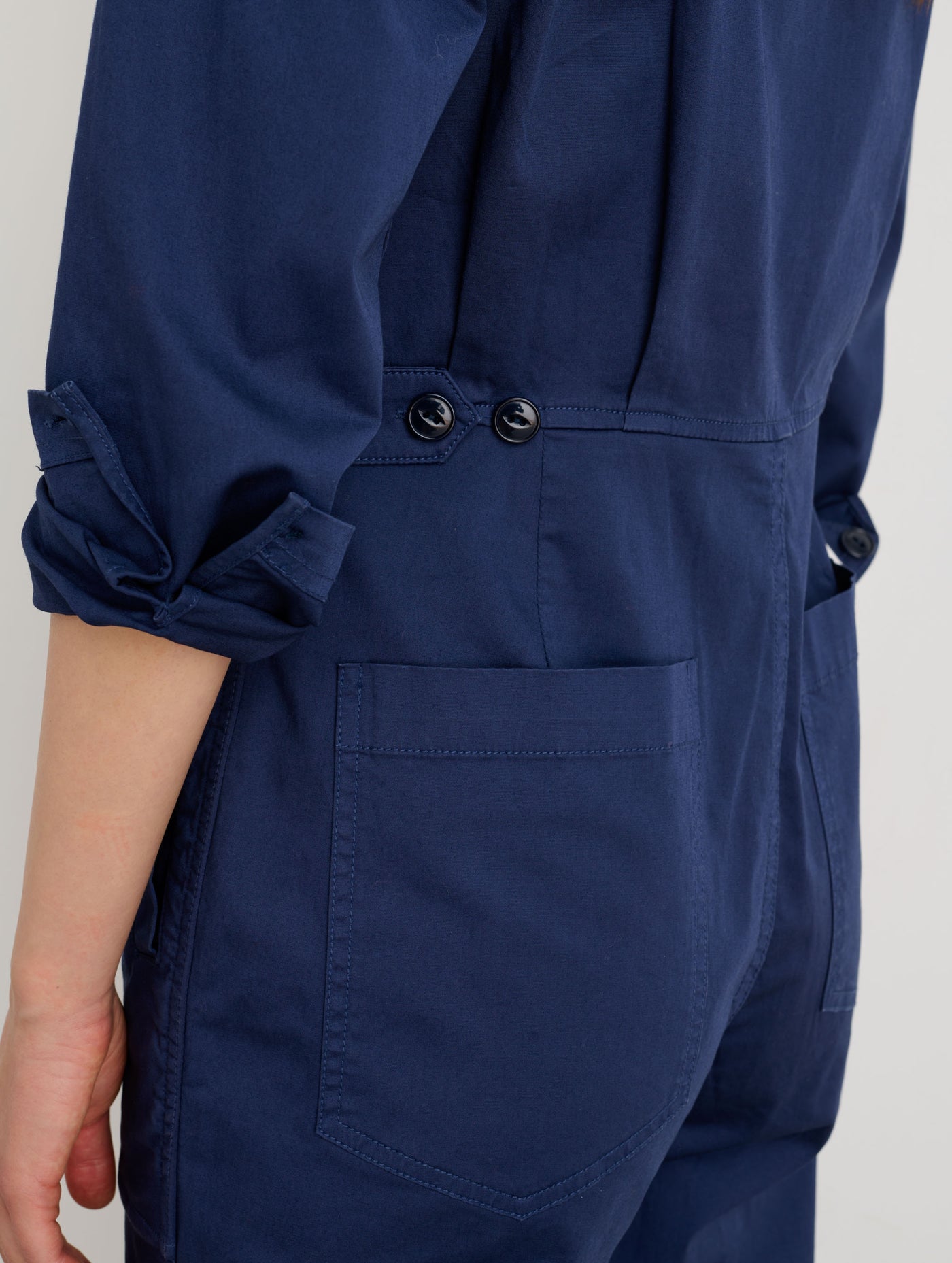 Standard Zip Front Jumpsuit in Cotton Twill